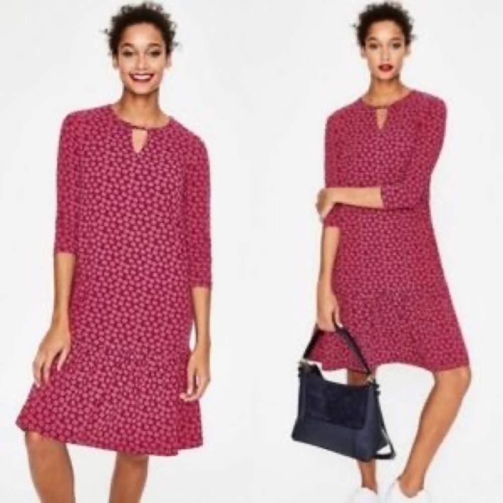 Boden Selena Floral Drop Waist Dress